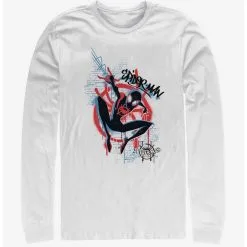 Boxlunch Marvel Spider-Man: Into The Spider-Verse Graffiti Spider Womens Long-Sleeve T-Shirt