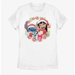 Boxlunch Disney Lilo And Stitch Holiday Ohana Womens T-Shirt