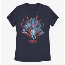 Boxlunch Stranger Things Tonal Gorgon Group Shot Womens T-Shirt