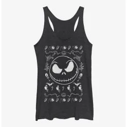 Boxlunch Disney The Nightmare Before Christmas Jack Spooky Pattern Womens Tank Top
