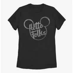 Boxlunch Disney Mickey Mouse Hello Folks Womens T-Shirt