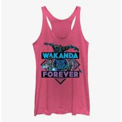Boxlunch Marvel Black Panther Wakanda Crosshatch Womens Tank Top