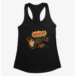 Boxlunch Looney Tunes Taz Bright Idea Christmas Lights Womens Tank Top