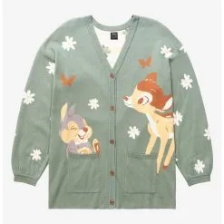 Our Universe Disney Bambi 80th Anniversary Thumper & Bambi Floral Women’s Cardigan - BoxLunch Exclusive