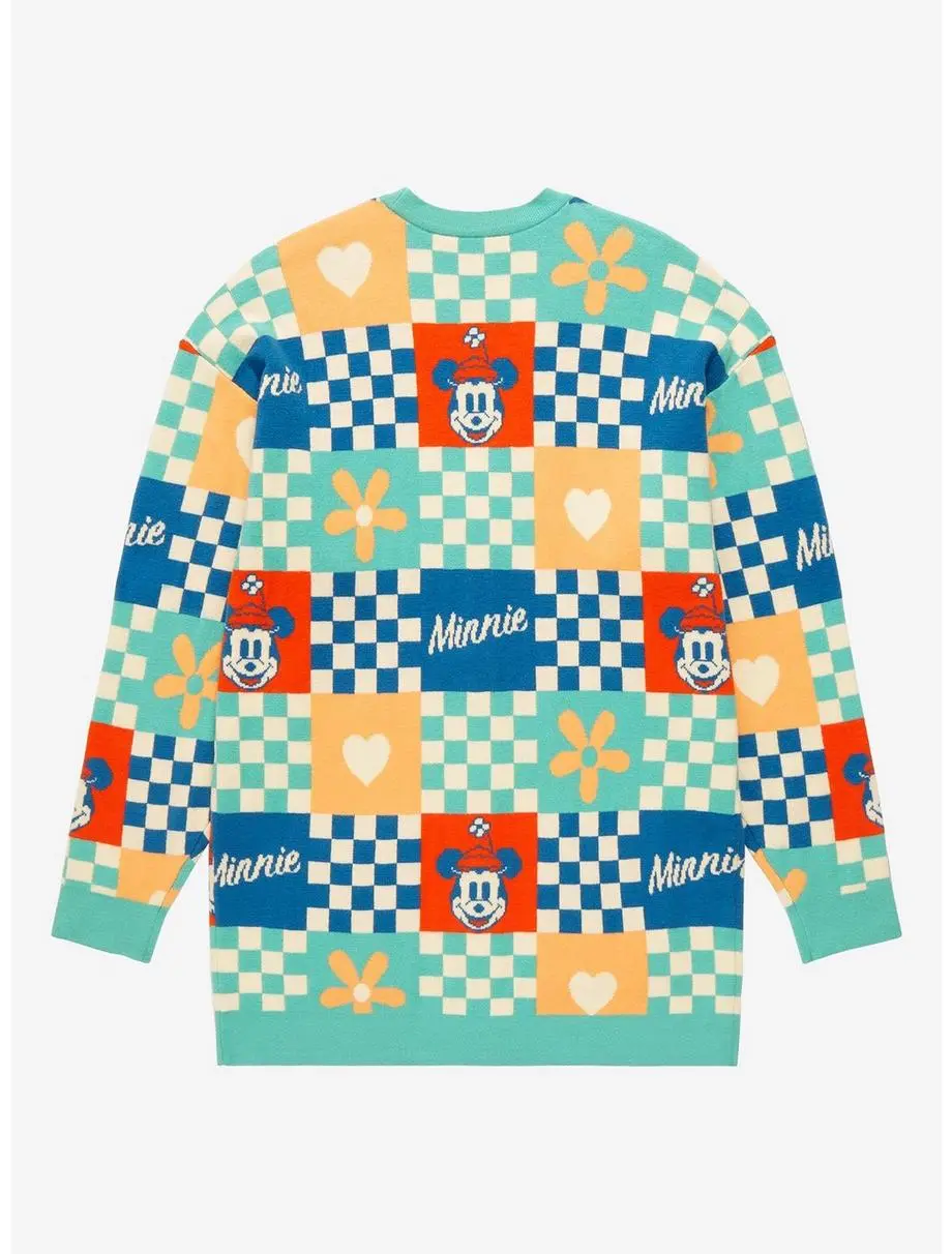 Disney Minnie Mouse Checkered Patchwork Women’s Plus Size Cardigan - BoxLunch Exclusive - Image 2