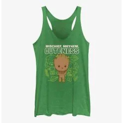 Boxlunch Marvel I Am Groot Mischief, Mayhem, Cuteness Womens Tank Top