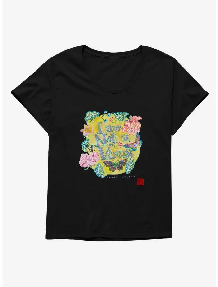 Boxlunch BL Creators: AAPI Month Gabby Malpas I Am Not A Virus Womens T-Shirt Plus Size