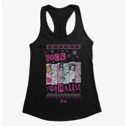 Boxlunch Barbie Rock The Halls Ugly Holiday Womens Tank Top