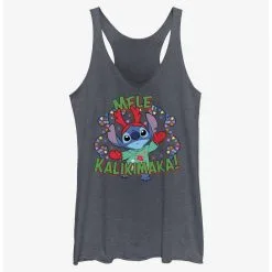 Boxlunch Disney Lilo & Stitch Mele Kalikimaka Merry Christmas In Hawaiian Womens Tank Top