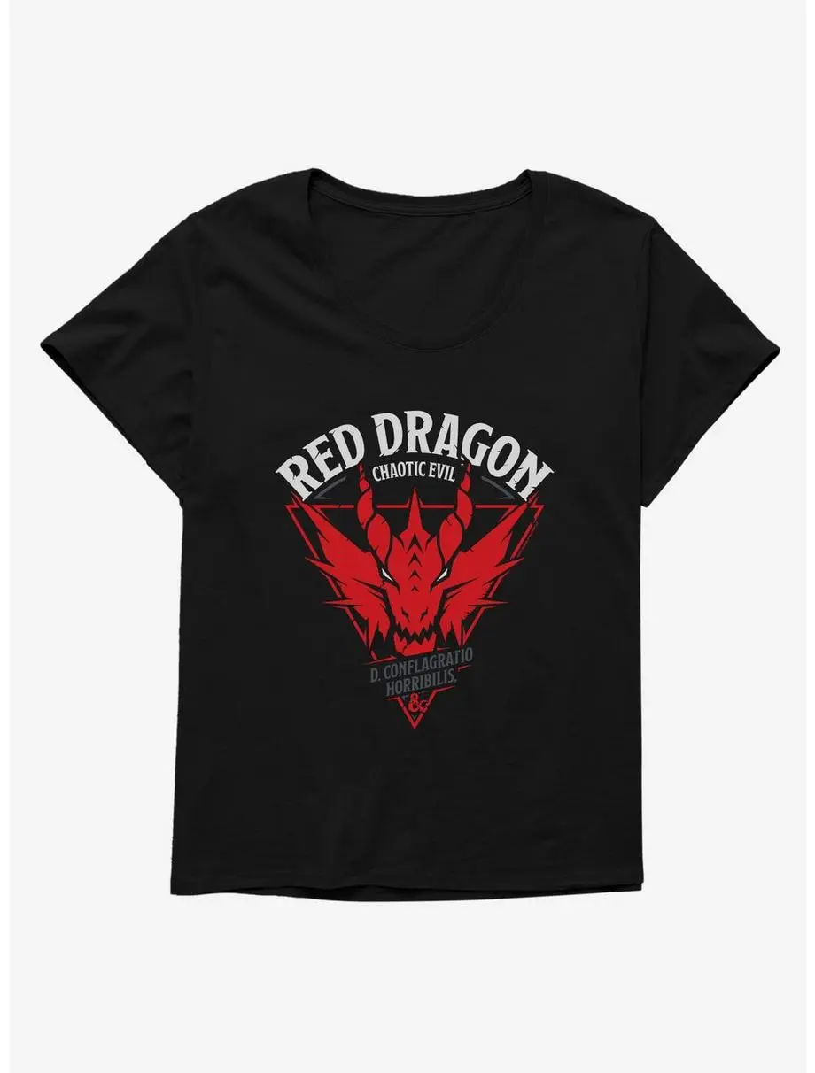 Boxlunch Dungeons & Dragons Red Dragon Womens T-Shirt Plus Size